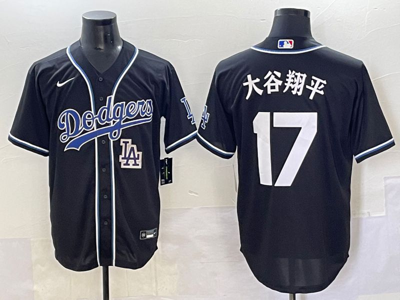 Men 2025 Los Angeles Dodgers #17 Ohtani Black Three generations Fashion Nike MLB Jersey style 70412->los angeles dodgers->MLB Jersey
